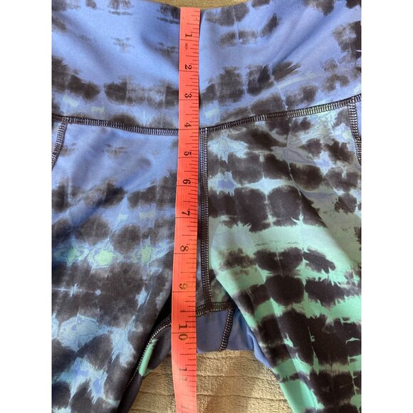 Old Navy Active Leggings M Blue GreenTie-Dye GoDry Elevate Stretchy Athleisure - Picture 7 of 7
